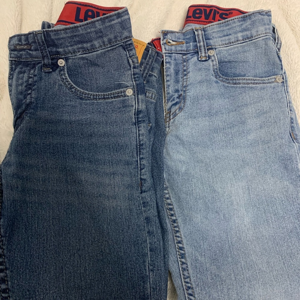2 PAIRS of Levi's Boys Blue Jeans Excellent Condition